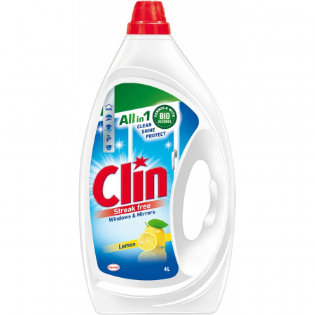 Sticlă și ferestre - Clin Solutie curatat geamuri, 4 L, Lemon