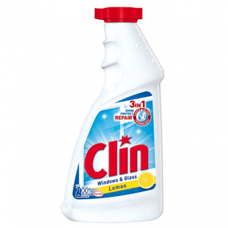 Sticlă și ferestre - Clin Solutie curatat geamuri, Rezerva, 500 ml, Lemon
