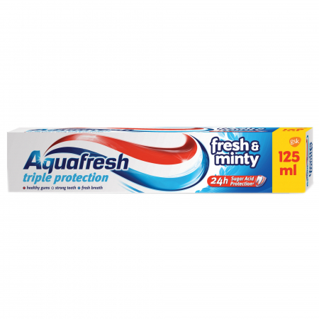 Igienă orală - Aquafresh Pasta de dinti, Fresh & Minty, 125 ml