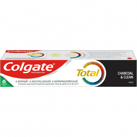 Igienă orală - Colgate Pasta de dinti, Total Charcoal & Clean, 100 ml