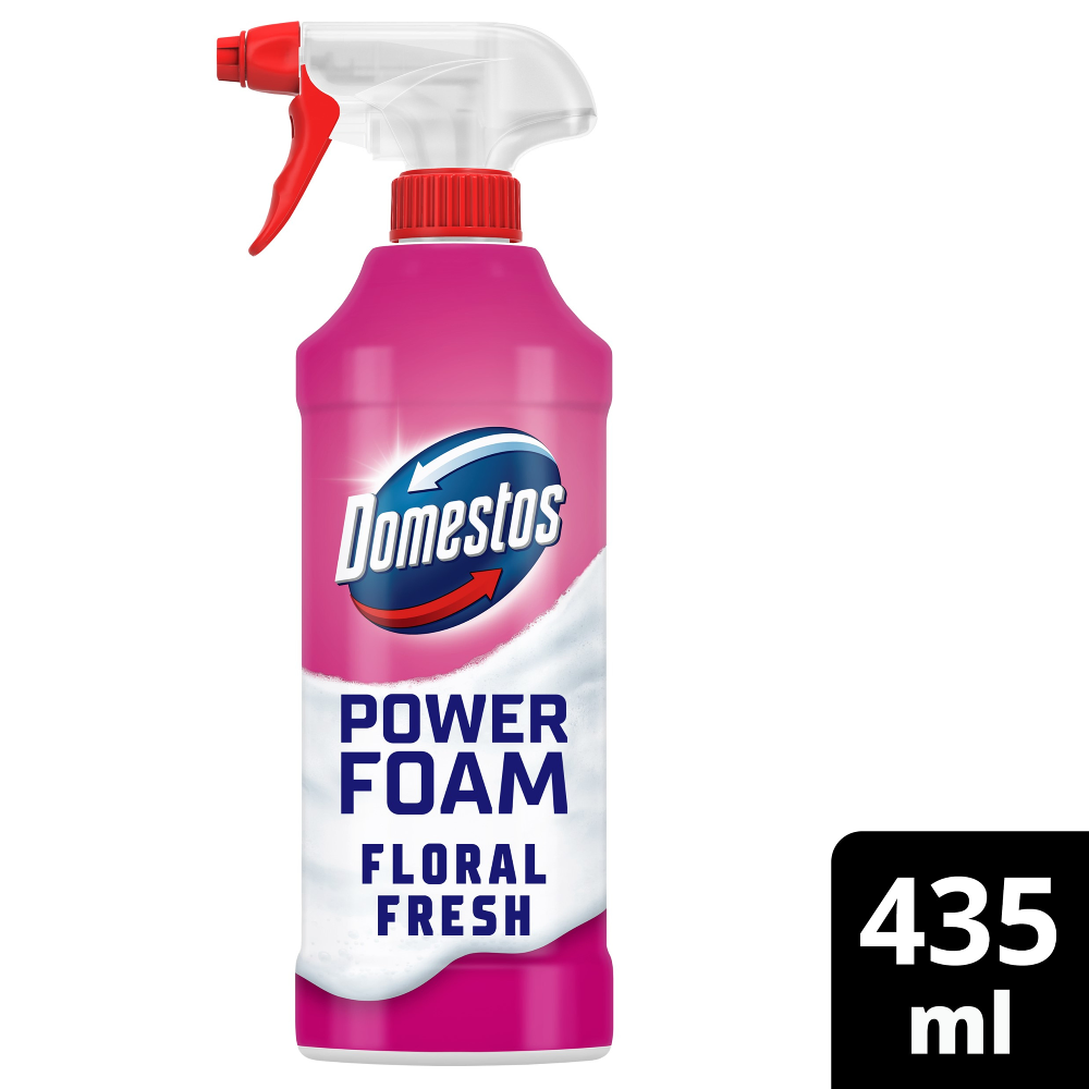PRODUSE CURĂȚENIE - Domestos Solutie spuma pentru curatat baia, 435 ml, Power Foam Floral Fresh