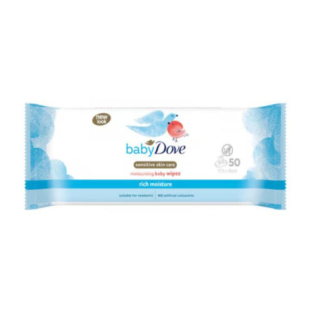 Șervețele umede - Dove Baby Servetele umede, 50 buc, Rich Moisture