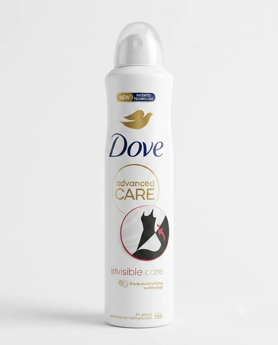 Spray - Dove Deodorant spray, Femei, 250 ml, Advanced Care Invisible Care