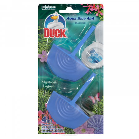 Odorizanți WC - Duck Odorizant WC, 2 x 36 g, 4 in 1 Aqua Blue Marine Mystical Lagoon