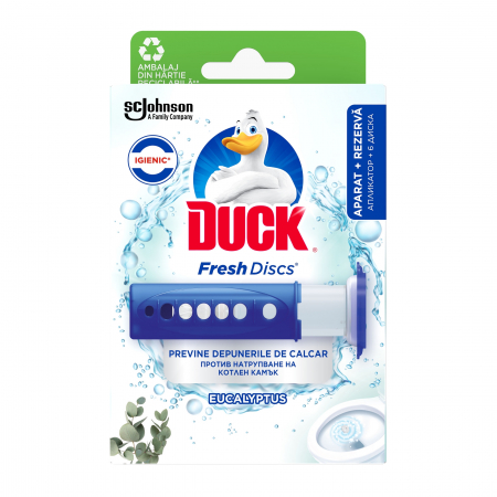 Odorizanți WC - Duck Odorizant WC, 6 discuri, Fresh Discs Eucalypt