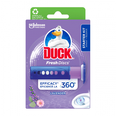 Odorizanți WC - Duck Odorizant WC, 6 discuri, Fresh Discs Lavanda