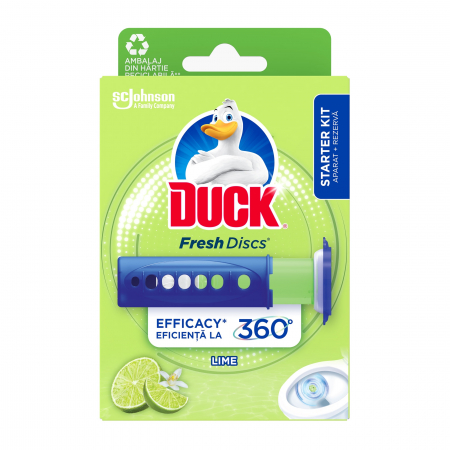 Odorizanți WC - Duck Odorizant WC, 6 discuri, Fresh Discs Lime