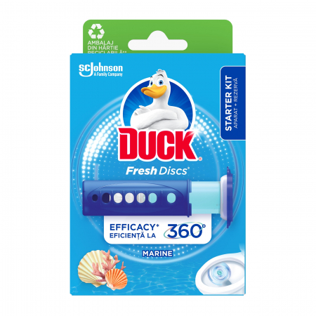 Odorizanți WC - Duck Odorizant WC, 6 discuri, Fresh Discs Marine