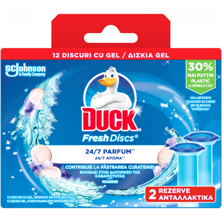 Odorizanți WC - Duck Odorizant WC, rezerva, 12 discuri, Fresh Discs Marine