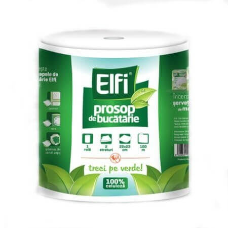 Prosoape de hârtie și șervețele - Elfi Prosop hartie, 2 straturi, 1 rola, 100 m