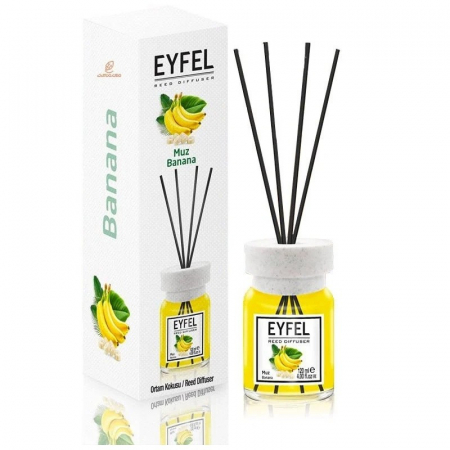 Odorizanți cameră - Eyfel Odorizant de camera, cu betisoare, 120 ml, Banana