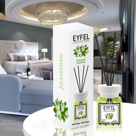 Odorizanți cameră - Eyfel Odorizant de camera, cu betisoare, 120 ml, Jasmine
