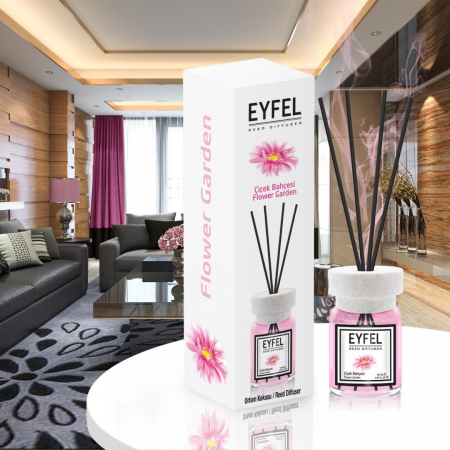 Odorizanți cameră - Eyfel Odorizant de camera, cu betisoare, 120 ml, Flower Garden