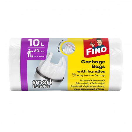 Saci menajeri - Fino Saci menajeri, cu manere, 10 L, 50 buc
