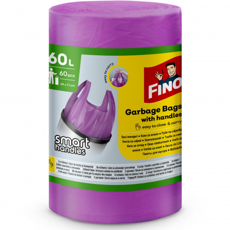 Saci menajeri - Fino Saci menajeri, cu manere, 60 L, 60 buc