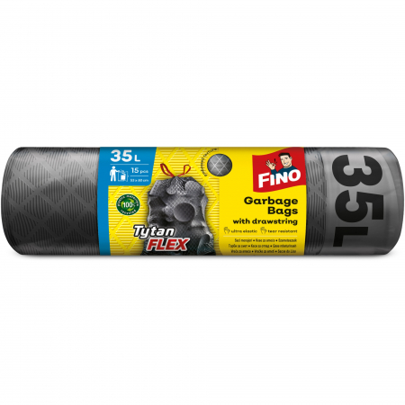 Saci menajeri - Fino Saci menajeri, cu snur, 35 L, 15 buc, Tytan Flex