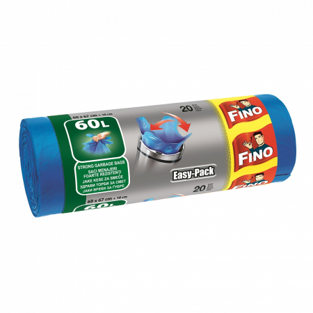 Saci menajeri - Fino Saci menajeri, cu urechi, 60 L, 20 buc, Easy Pack