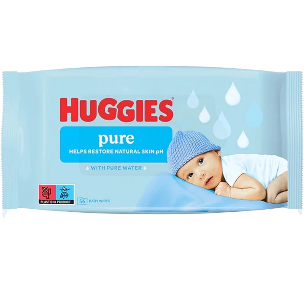 Șervețele umede - Huggies Servetele umede, 56 buc, Pure