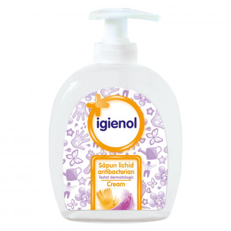 Săpun - Igienol Sapun lichid antibacterian, 300 ml, Cream
