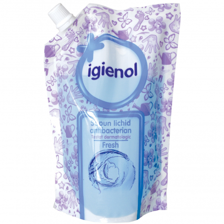 Săpun - Igienol Sapun lichid antibacterian, Rezerva, 500 ml, Fresh