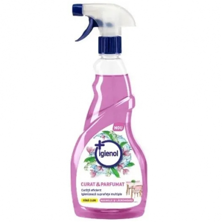 Curățare universală - Igienol Solutie curatat multisuprafete, 750 ml, Curat & Parfumat, Magnolie si Lacramioare