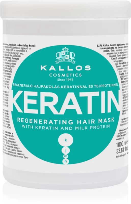 Mască de păr - Kallos Masca de par, 1L, Keratin