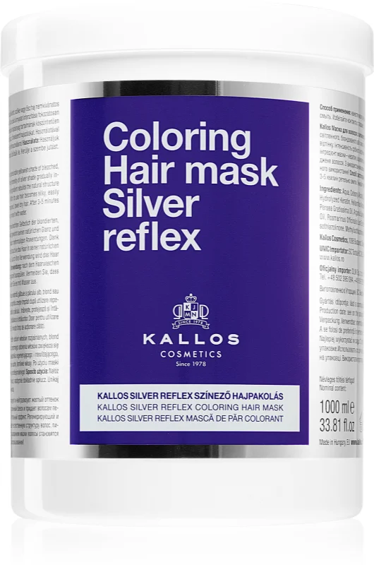Mască de păr - Kallos Masca de par, 1L, Silver Reflex