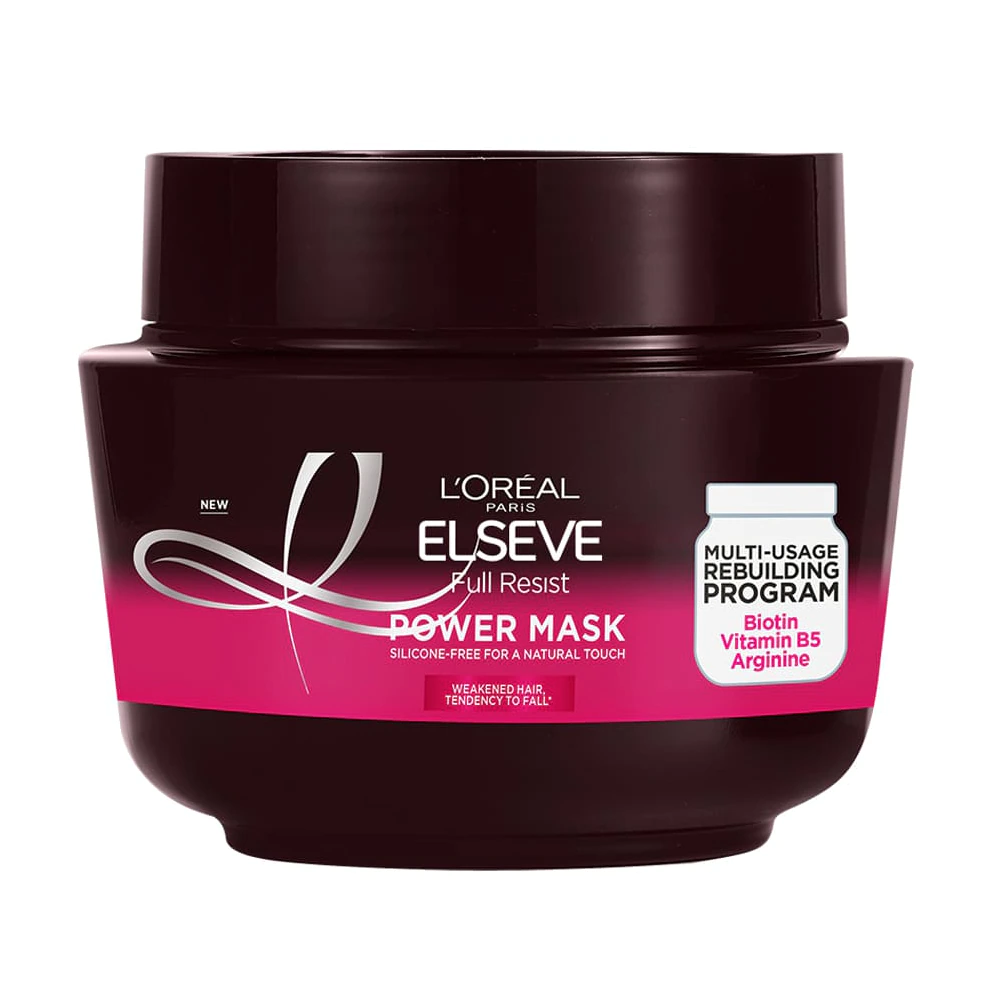 Îngrijirea părului - L'Oréal Elseve Masca de par fortifianta, 300 ml, Full Resist, pentru par fragil cu tendinta de cadere