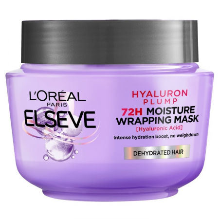 Îngrijirea părului - L'Oréal Elseve Masca de par, 300 ml, Hyaluron Plump, pentru par deshidratat
