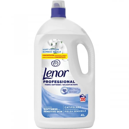 Balsam de rufe - Lenor Balsam de rufe, 4 L, 200 spalari, Professional Soft Cotton