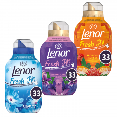 Pachet promo 3 x Lenor Balsam de rufe, 462 ml, 33 spalari, Fresh Air [0]