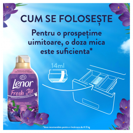 Lenor Balsam de rufe, 462 ml, 33 spalari, Fresh Air Moonlight Lily [4]