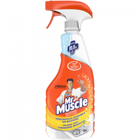 Curățare bucătărie - Mr. Muscle Solutie de curatat bucataria, cu pompa, 500 ml, Lemon