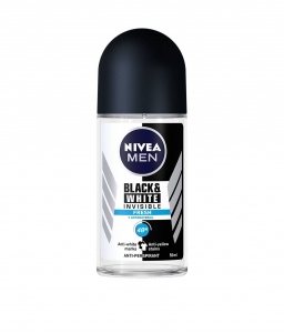 Roll-on - Nivea Deodorant Roll-on, Barbati, 50 ml, Invisible Black and White Fresh