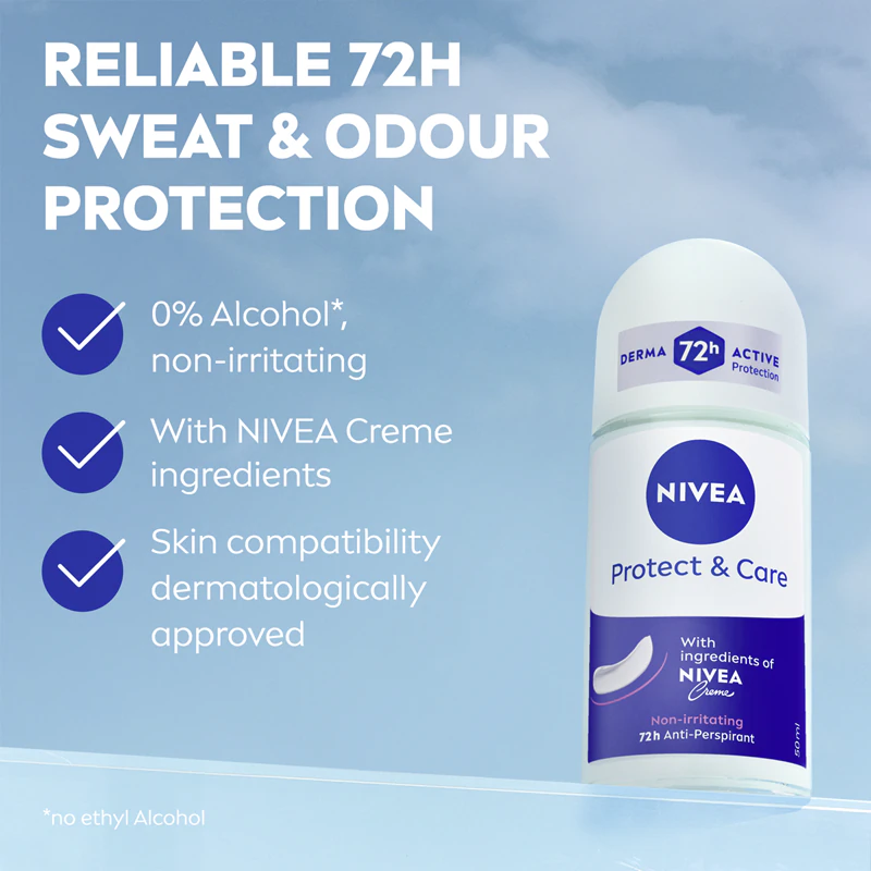 Nivea Deodorant Roll-on, Femei, 50 ml, Protect and Care [1]