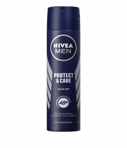 Spray - Nivea Deodorant spray, Barbati, 150 ml, Protect and Care