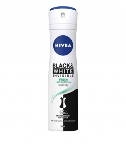 Spray - Nivea Deodorant spray, Femei, 150 ml, Invisible Black and White Fresh
