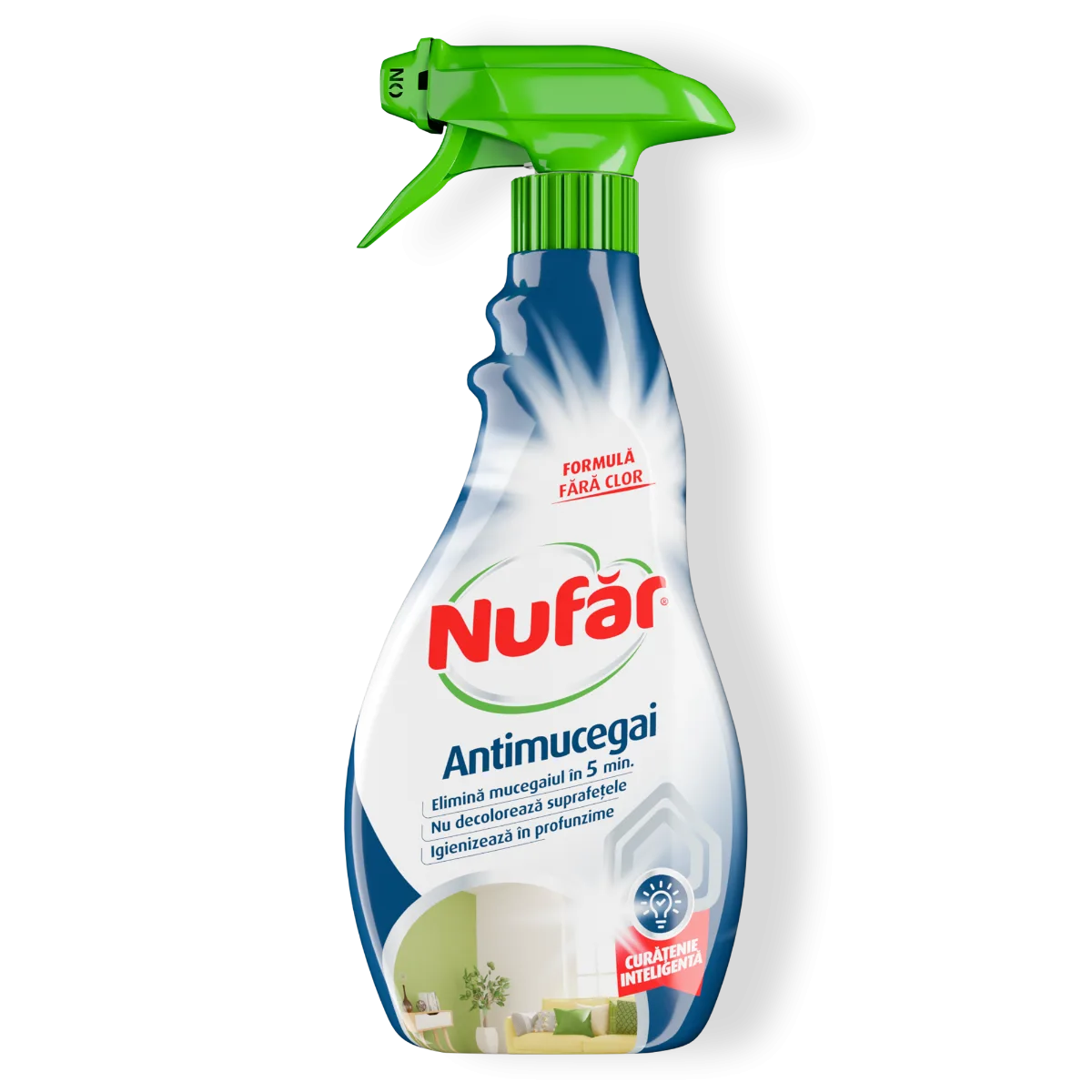 Dezinfectanți suprafețe - Nufar Solutie Antimucegai, 500 ml , fara clor