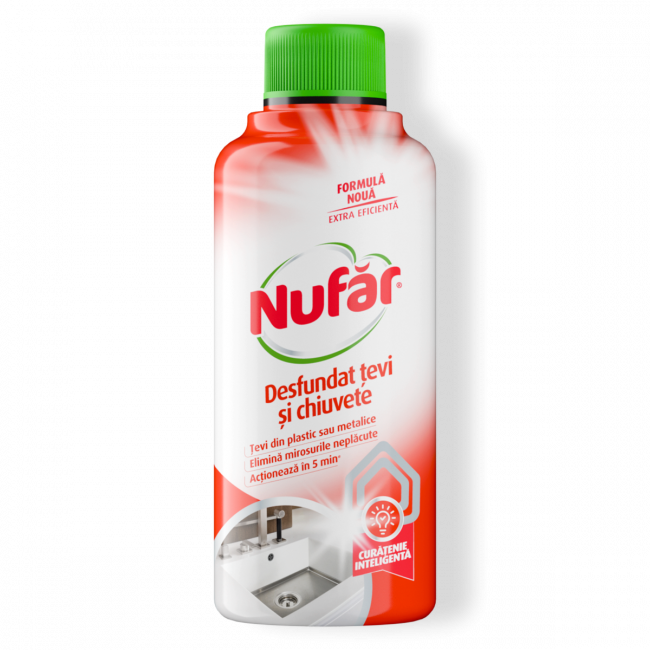 Soluții desfundat țevi - Nufar Solutie desfundat tevi si Chiuvete, 375 ml