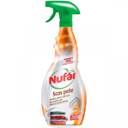 Înălbitor și îndepărtare pete - Nufar Solutie indepartare pete, cu pompa, 500 ml