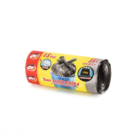 Saci menajeri - Oti Saci menajeri, cu urechi, 35 L, 15 buc, Solid Extra