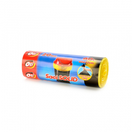PRODUSE CURĂȚENIE - Oti Saci menajeri, 60 L XL, 20 buc, galben, Solid