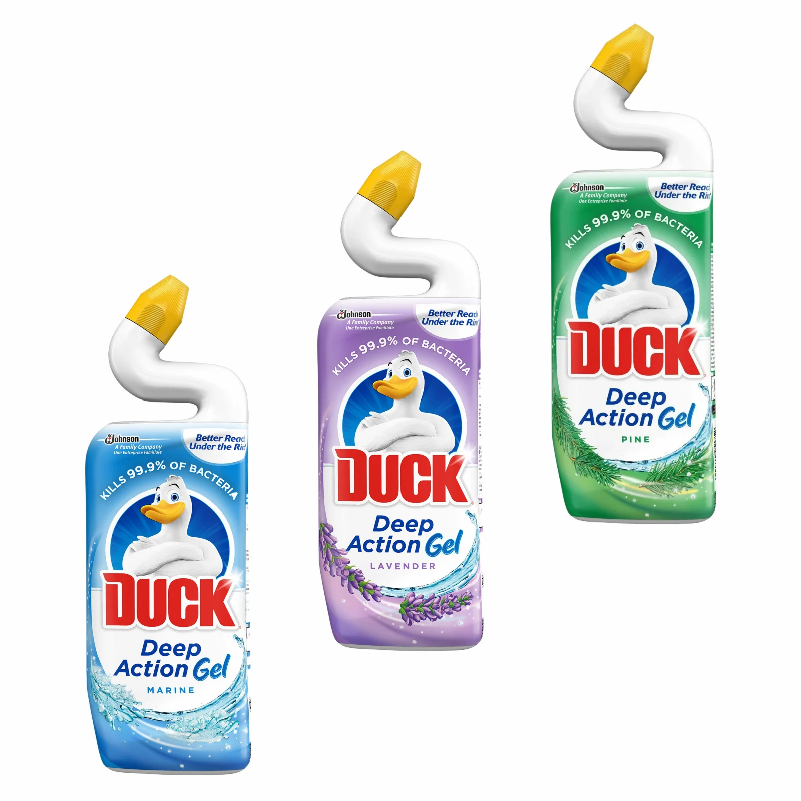 Dezinfectanți WC - Pachet promo 3 x Duck Dezinfectant WC, 750 ml, Deep Action Gel