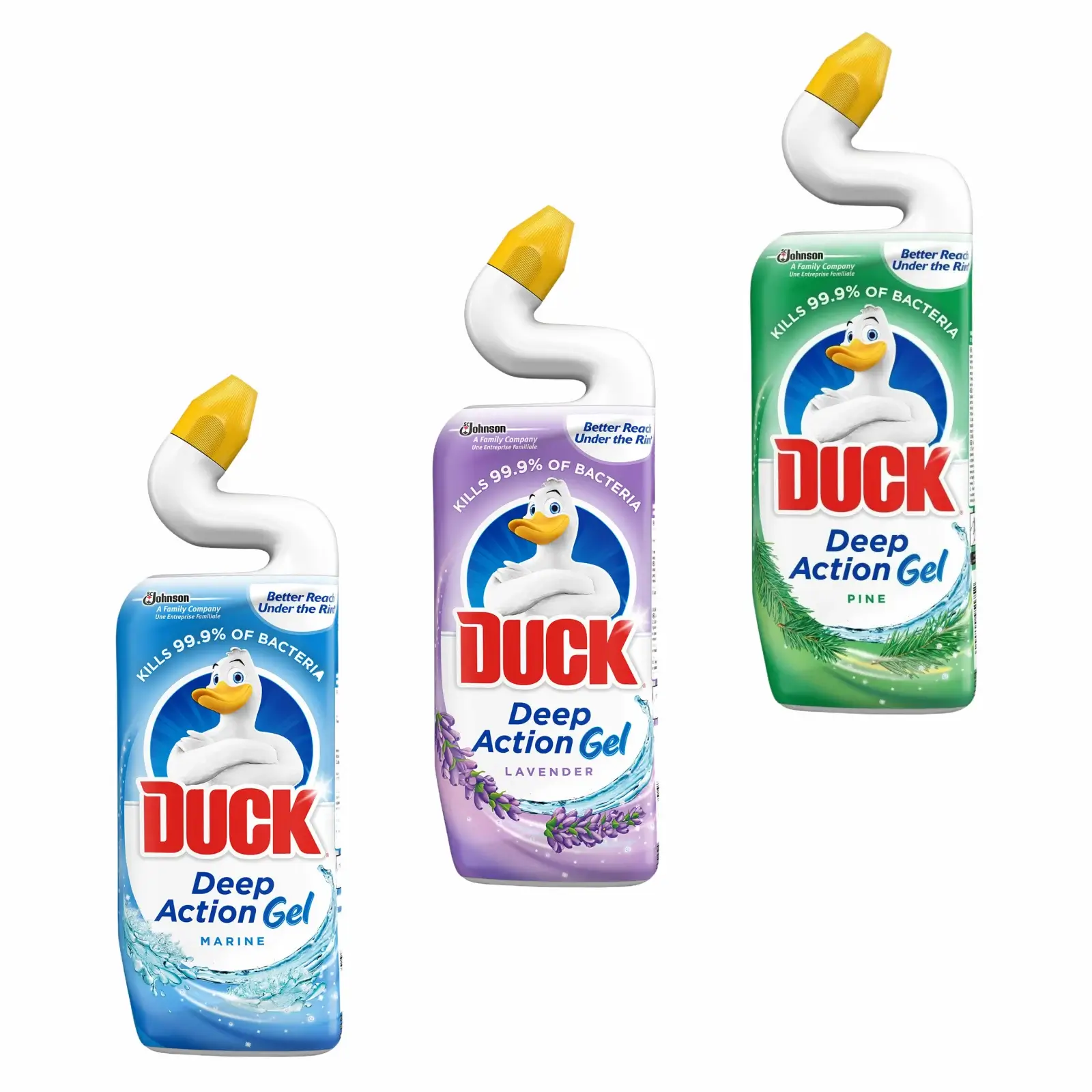 Dezinfectanți WC - Pachet promo 3 x Duck Dezinfectant WC, 750 ml, Deep Action Gel