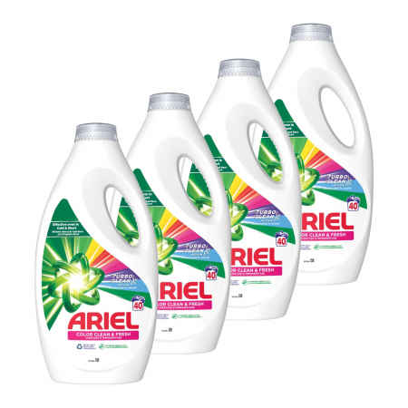 Detergent rufe lichid - Pachet promo 4 x Ariel Detergent lichid, 1.8 L, 40 spalari, Color