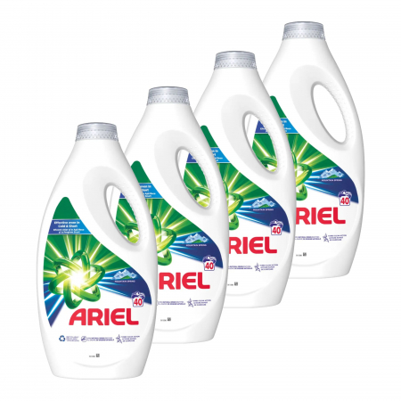 Detergent rufe lichid - Pachet promo 4 x Ariel Detergent lichid, 1.8 L, 40 spalari, Mountain Spring