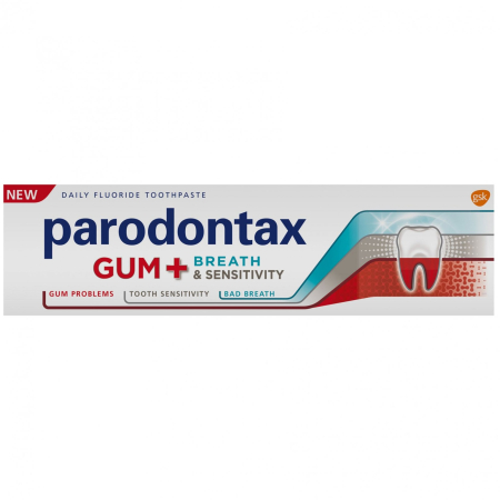 Igienă orală - Parodontax Pasta de dinti, Gum + Breath & Sensitivity, 75 ml