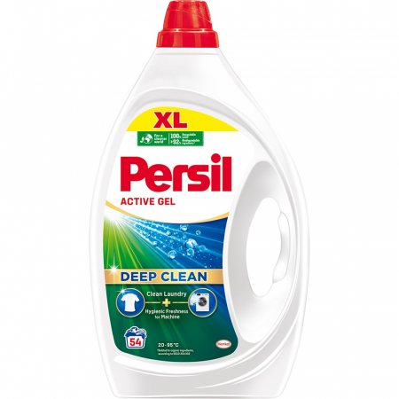 Detergent rufe lichid - Persil Detergent lichid, 2.43 L, 54 spalari, Deep Clean Active Gel