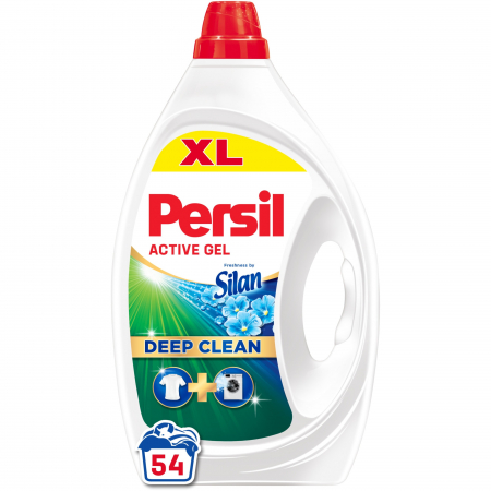 Detergent rufe lichid - Persil Detergent lichid, 2.43 L, 54 spalari, Deep Clean Active Gel Freshness by Silan