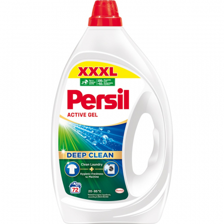 Detergent rufe lichid - Persil Detergent lichid, 3.24 L, 72 spalari, Deep Clean Active Gel